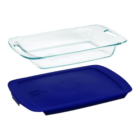Pyrex Pyrex 9.75 in. W X 15.5 in. L Baking Dish Blue/Clear 1085803